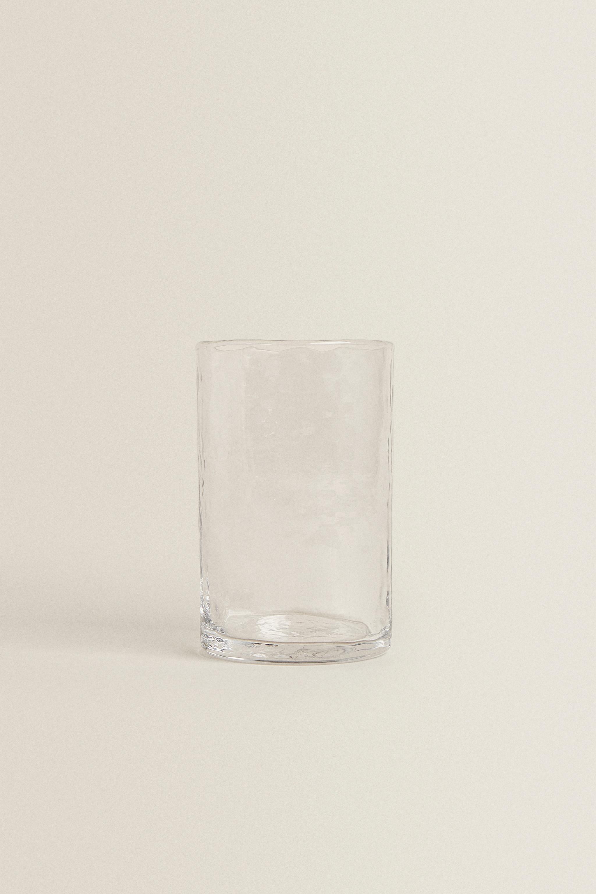HAMMERED GLASS SOFT DRINK TUMBLER